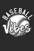 Baseball Vibes: Dot matrix notebook for the journal or diary for women and men