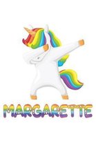 Margarette: Margarette 6x9 Journal Notebook Dabbing Unicorn Rainbow