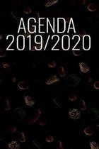 Agenda 2019 / 2020: Planificateur Juillet 19 A D�cembre 20 / 1 Semaine Sur 2 Pages / 18 Mois / Noir Et Bleu