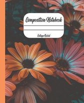 Composition Notebook: 7.5 x 9.25, College Ruled, 110 Pages, Pretty Cover Notebook for Girls Teens Women