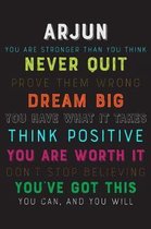 Arjun You Are Stronger Than You Think Never Quit Prove Them Wrong Dream Big You Have What It Takes Think Positive You Are Worth It Dont Stop Believing