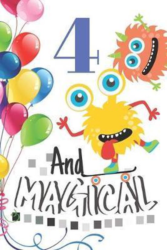 Bol Com 4 And Magical Happy Birthday Monster Sketchbook For Boys 4 Years Old Birthday Gifts