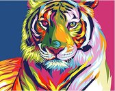 SCHILDEREN OP NUMMER |40 x 50 CM | TIJGER | CANVAS