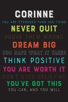 Corinne You Are Stronger Than You Think Never Quit Prove Them Wrong Dream Big You Have What It Takes Think Positive You Are Worth It Dont Stop Believi