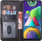 samsung m30s hoesje bookcase zwart - samsung galaxy m30s hoesje bookcase zwart wallet case book case hoes cover hoesjes