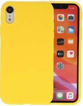 Bestcases Telefoonhoesje Backcover iPhone XR - Geel