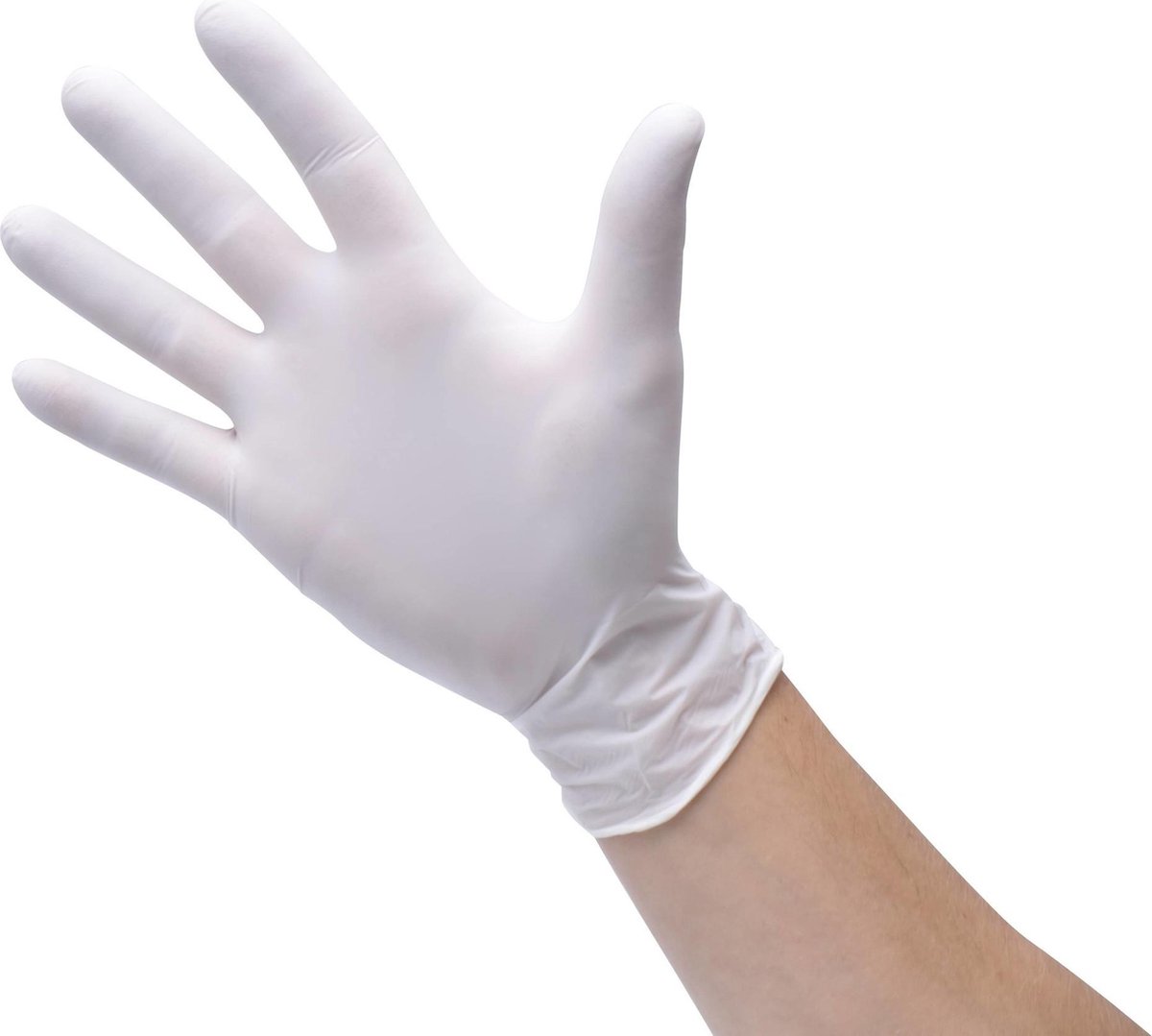 100x Wegwerp Handschoenen - Maat Small - Wit - Latex-free - Powder-free - V-Glove