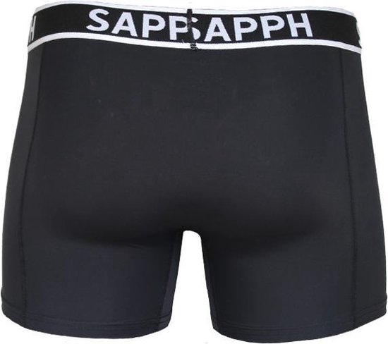 Sapph Boxershort Heren - Basic- Microvezel - 2pack - Zwart - S | bol.com