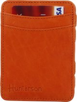 HUNTERSON - Portemonnee - Magic Wallet RFID - Compact - Leder - Kleur: Oranje