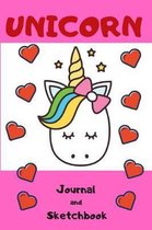 Unicorn Journal and sketchbook: notebook for girls, writing journal lined, doodling, sketching and notes, diary, unicorn, drawing, blank lined pages,