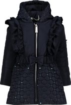 Le Chic Coat With Diamond Quilting Blue Navy