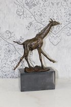 Bronzen Beeld Giraffe 25.9 cm hoogte.