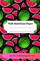 Cute Watermelon Theme Wide Ruled Line Paper