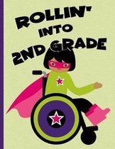 Rollin' into 2nd Grade: Black Hair Girl in Wheelchair: Hand Writing Notebook