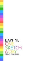 Daphne: Personalized colorful rainbow sketchbook with name: One sketch a day for 90 days challenge
