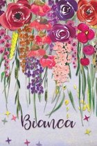 Bianca: Personalized Lined Journal - Colorful Floral Waterfall (Customized Name Gifts)