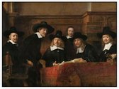 De staalmeesters, Rembrandt van Rijn - Foto op Akoestisch paneel - 120 x 90 cm