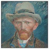 Zelfportret, Vincent van Gogh - Foto op Akoestisch paneel - 80 x 80 cm