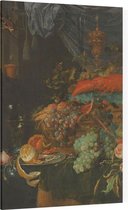 Stilleven met vruchten en een puttertje, Abraham Mignon - Foto op Plexiglas - 60 x 90 cm