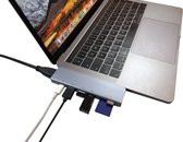 USB C Hub voor MacBook Pro 2017 -> en Air 2018 -> met HDMI 4k/ 2x USB C/ 2x USB 3.0 Space Grey