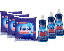 Finish zout vaatwaszout 3 kg + Finish glansspoelmiddel 3 stuks