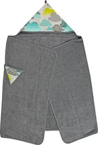 Badcape met capuchon - 70x140cm - 100% Bamboe - Super Zacht - Wolken