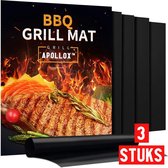 Barbecuemat - Herbruikbaar en niet-klevend - BBQ Accessoires - BBQ Matje - Grill Mat - Ovenmat - Set van 3