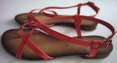 Elite Pelle Rosso Vivo Sandalen - Kleur Rood - Maat 42