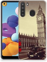 Telefoontas Geschikt voor Samsung Galaxy A21 Telefoonhoesje Londen City