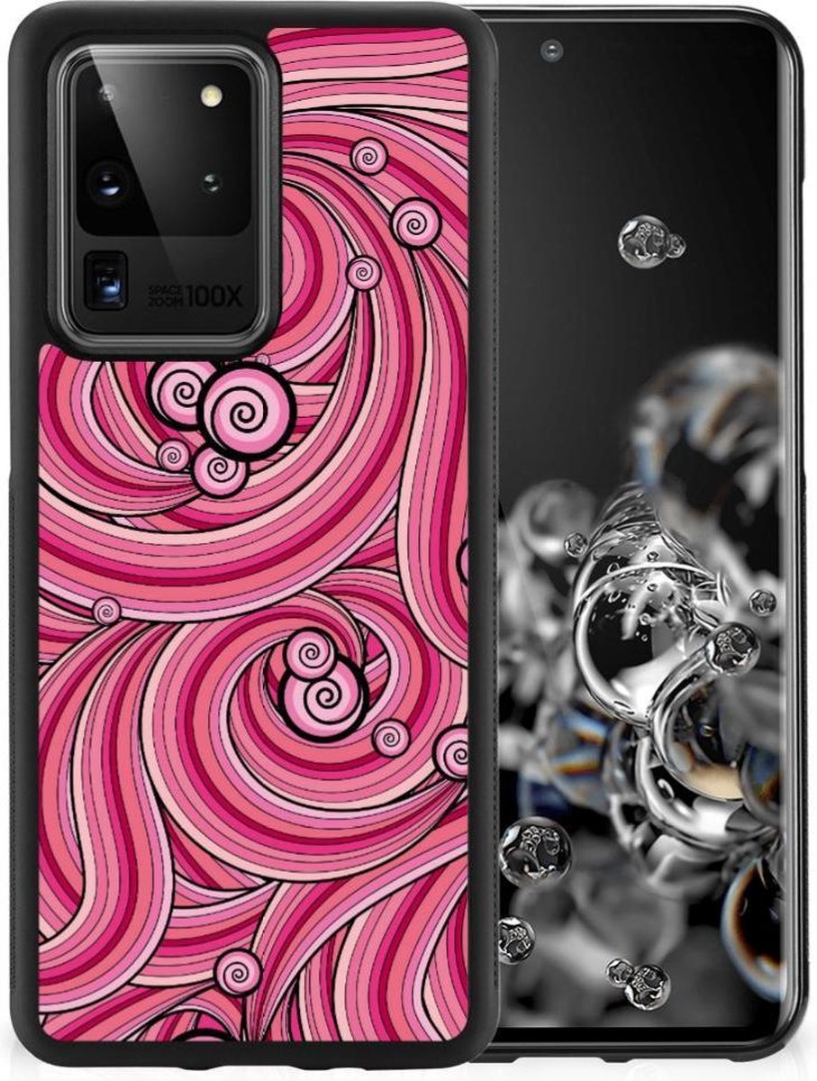Back Cover voor Samsung Galaxy S20 Ultra Case Swirl Pink