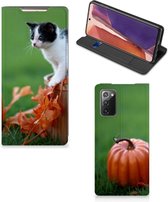 Hoesje Geschikt voor Samsung Galaxy Note20 Flip Case Kitten