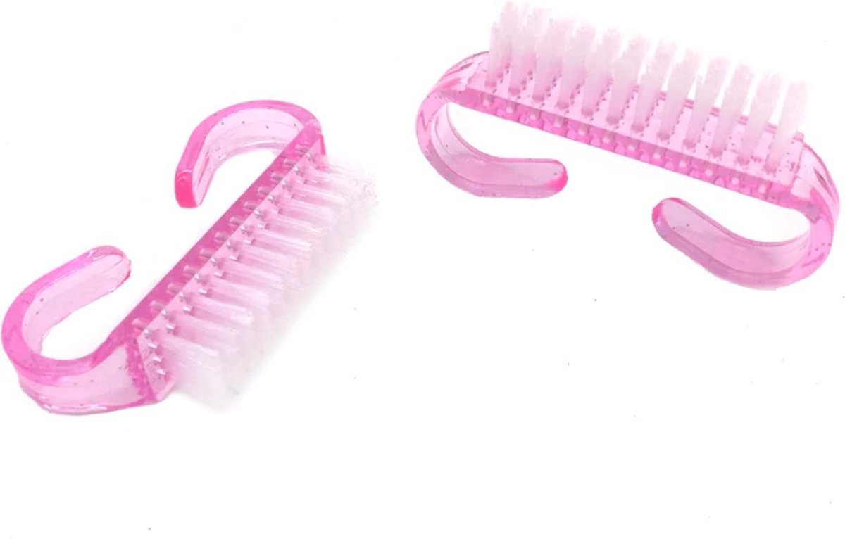 Goedkoopste Hiden - Roze Nagelborstel - Nagelborsteltje - Nail Art tools - Nail care - Beauty & Mooi - Manicure - 2 stuks