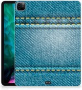 Tablet Hoes iPad Pro 12.9 (2020) | iPad Pro 12.9 (2021) Siliconen Back Cover Design Jeans met transparant zijkanten