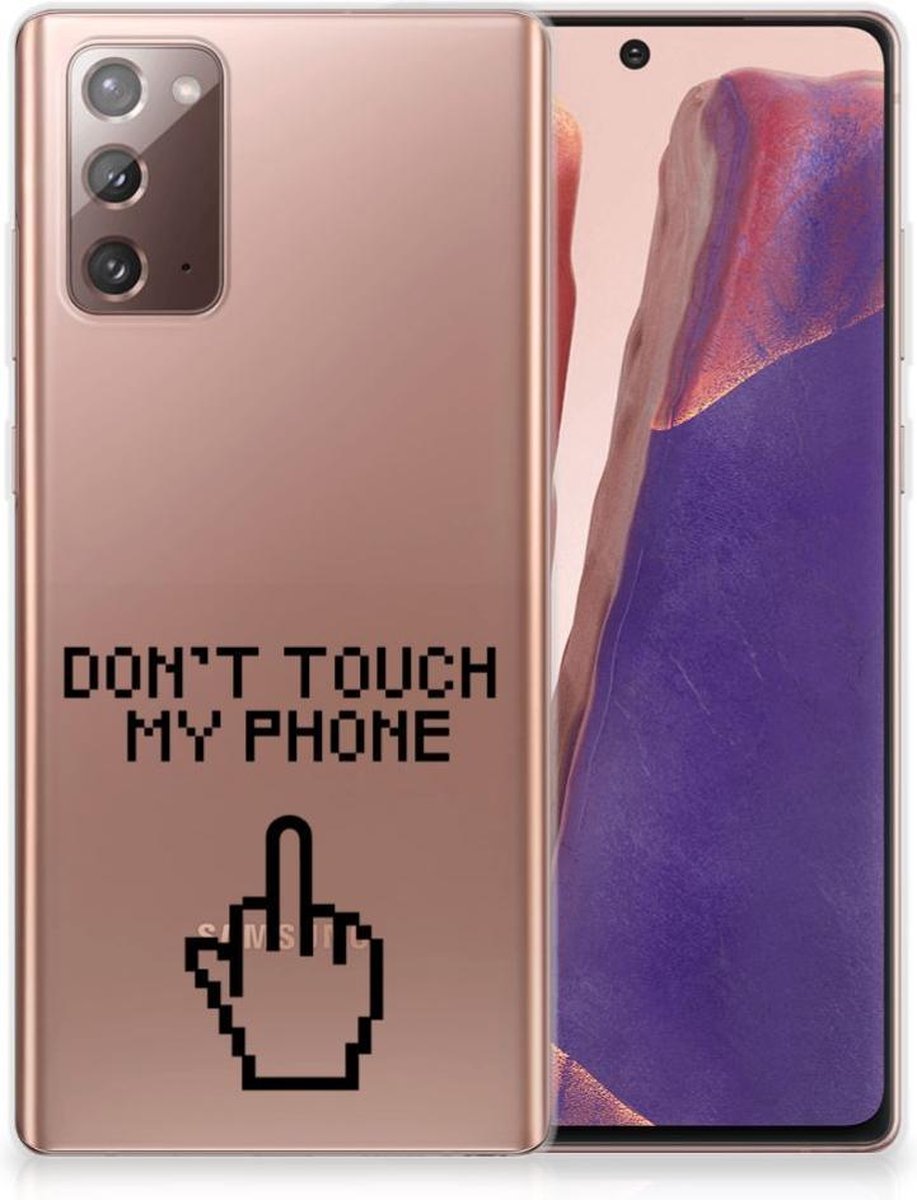 Samsung Note 20 Silicone-hoesje Finger Don't Touch My Phone