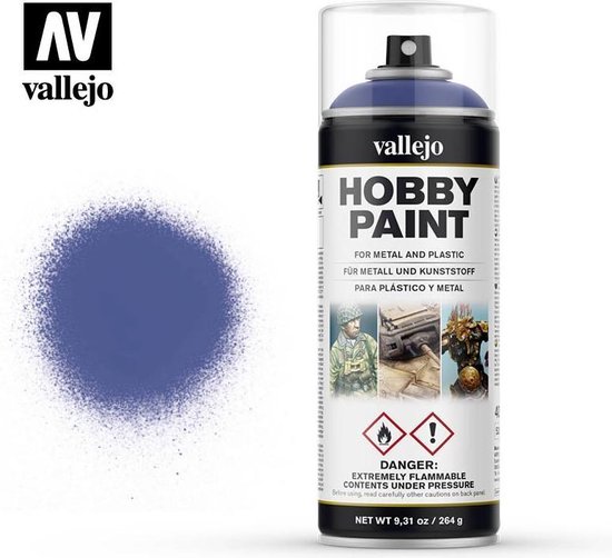 Vallejo 28017 Ultramarine Blue Primer Spray 400ml Verf spuitbus