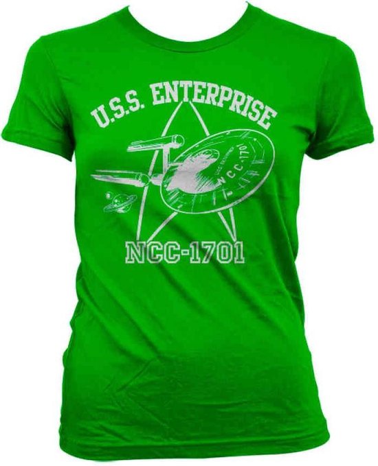 Star Trek Dames Tshirt -2XL- U.S.S. Enterprise Groen