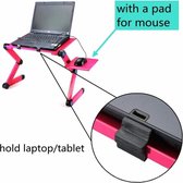 Verstelbare laptoptafel – Rood hoogtebereik max 48cm