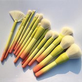 14Pcs Make-Up Kwasten Set - Soft Foundation Brush Kit