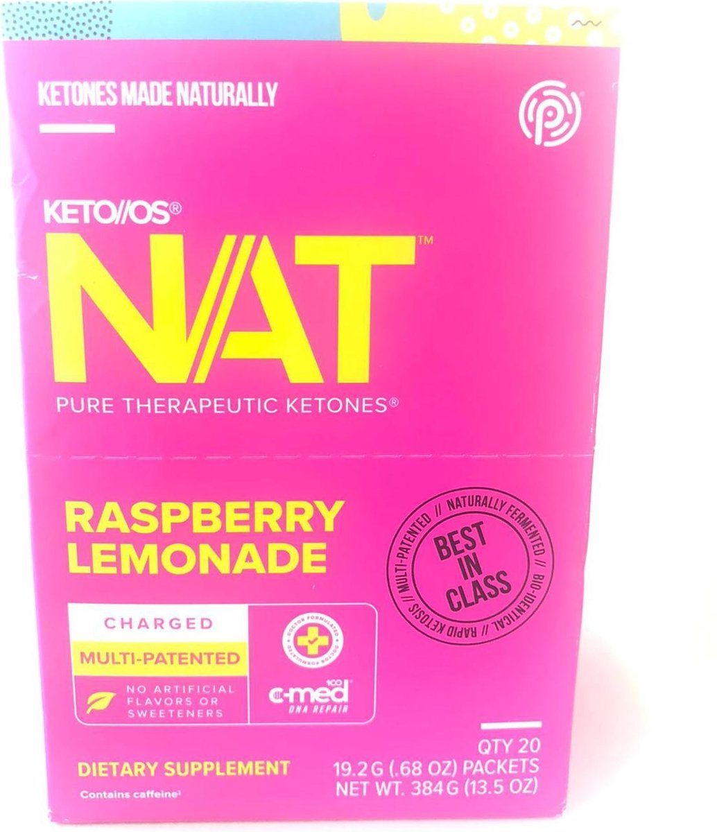 Prüvit exogene ketonen - Keto//os NAT - smaak Raspberry Lemonade | bol.com