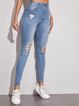 laden rotatie Millimeter Dames denim jeans spijkerbroek | SHEIN | maat M | bol.com