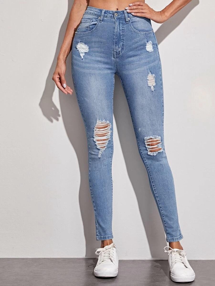 Dames denim jeans spijkerbroek | SHEIN | maat M | bol.com
