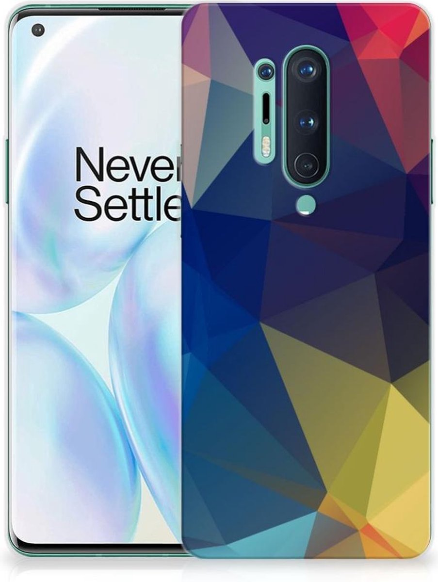 OnePlus 8 Pro TPU Hoesje Polygon Dark