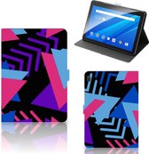 Tablet Hoes Lenovo Tab E10 Hoes met Magneetsluiting Funky Triangle