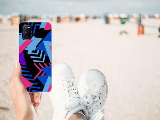 TPU Silicone Bumper pour OPPP A52 | A72 Coque Triangle Funky