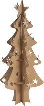 Kartonnen Kerstboom met sterren en ballen