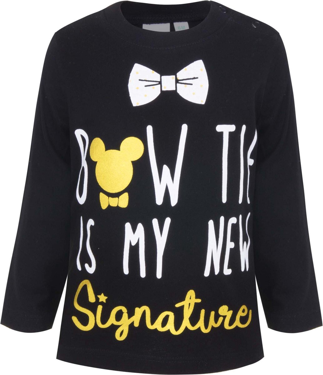 Disney Mickey Mouse baby longsleeve zwart maat 68 (6 maanden)