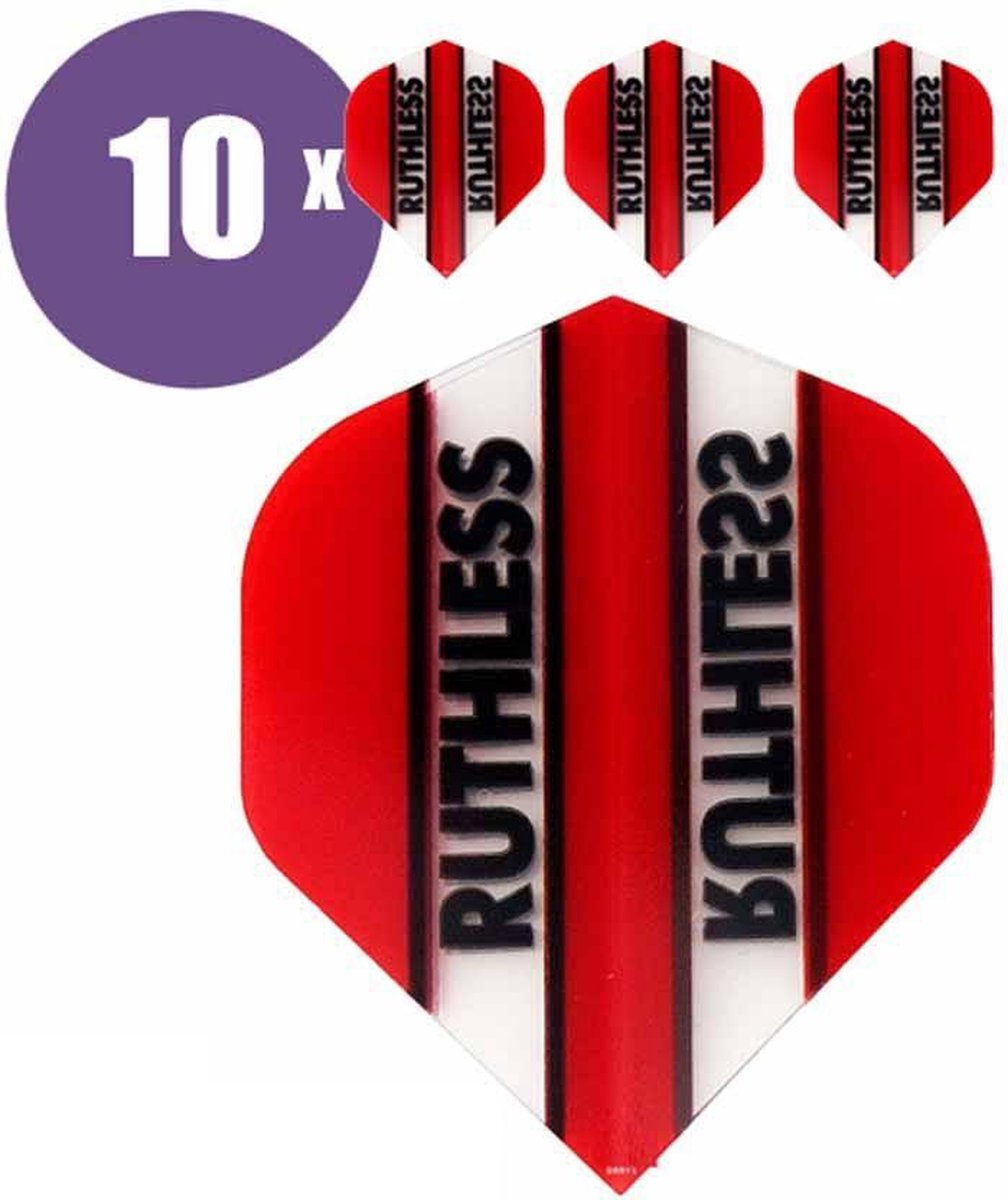 ABC Darts - Dart Flights - Ruthless Classic Rood - 10 sets (30 stuks)