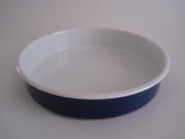 Emaille ovenschaal - rond - Ø 28 cm - donkerblauw