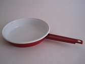 Emaille koekenpan - Ø 23 cm - rood gespikkeld