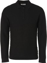 No Excess Pullover Polo Half Zip Rib Knit Heren Trui - Maat L